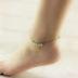 Vintage handmade phiên bản tiếng Hàn của ngôi sao chuông vòng chân nữ tốt phần đơn giản màu đỏ đen dây thừng chân dây đôi sinh viên trang sức - Vòng chân vòng đeo chân cho nữ Vòng chân