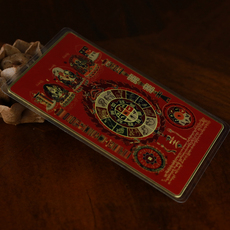 Китайская карта защиты от несчастий 九宫八卦风水图红唐佛卡护身卡