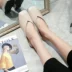 Nửa dép nữ 2018 mùa hè mới đầu vuông giày phẳng Bao Đầu Hàn Quốc phiên bản phẳng mặc bên ngoài retro hoang dã bà giày Dép