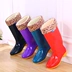 Giày cotton đi mưa đi mưa ống ngắn nhà bếp thời trang giày không thấm nước nữ chống trượt dành cho người lớn Giày cao su Hàn Quốc đặt giày mùa đông ấm áp