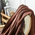 Retro hoài cổ nhiếp ảnh bức ảnh giản dị Khăn đi xe len với trang trí chăn sofa mềm mại mùa xuân nạp vườn Chuangtan - Ném / Chăn Ném / Chăn