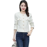 Весенняя осенняя приталенная куртка, в стиле Шанель, в западном стиле, по фигуре, подходит для подростков