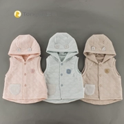 Tong Taihou trùm đầu quần áo trẻ em vest 6-24 tháng nam và nữ cotton bé vest vest mở vest vest cotton - Áo ghi lê