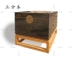 Mới Trung Quốc gỗ đầu giường bàn hiện đại nhỏ đầu giường bàn trà tủ lưu trữ phòng ngủ nhỏ màu đen - Cái hộp thùng gỗ Cái hộp
