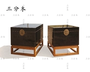 Mới Trung Quốc gỗ đầu giường bàn hiện đại nhỏ đầu giường bàn trà tủ lưu trữ phòng ngủ nhỏ màu đen - Cái hộp