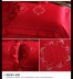 60 bông satin thêu đám cưới sản phẩm giường cưới màu đỏ đôi gối đơn gối Gối trường hợp
