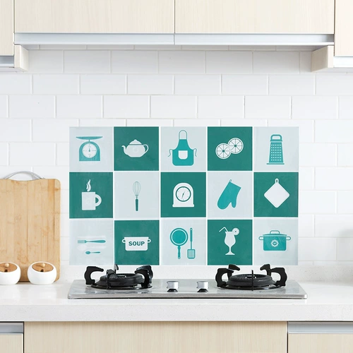 Кухонная утварь, кухня, самоклеющаяся термостойкая наклейка, плита на стену