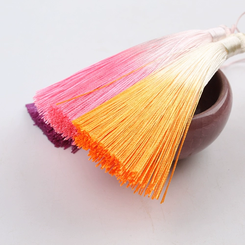 Маленький аксессуар с кисточками ручной работы, подвеска, градиент, DIY