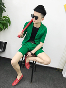 Tinh thần xã hội guy mùa hè Hàn Quốc ngắn tay giản dị phù hợp với phù hợp với triều nhanh tay red net quần short màu đỏ hai mảnh