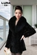 Nữ hoàng dày với cùng một đoạn Hained fur Phiên bản Hàn Quốc của chiếc áo khoác lông mùa thu và mùa đông lông cáo dành cho nữ - Faux Fur áo khoác lót lông Faux Fur