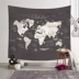 Nền vải ins treo vải ngủ cạnh giường ngủ tường phòng khách trang trí Bắc Âu bản đồ thế giới vải sơn trang trí tấm thảm