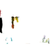 Цветная рука фотография с красочным порошком кукурузного крахма