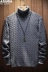Twist cao cổ áo len nam cộng với áo len dệt kim dày XL chất béo dày mũ trùm đầu