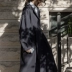 AMBOSC mùa thu mới linh hoạt tính khí đơn ngực phù hợp với cổ áo màu rắn dài tay dài trench coat phụ nữ mẫu áo khoác đẹp Trench Coat