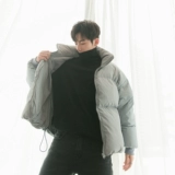 Зимняя трендовая черная куртка, (в наличии на складе), увеличенная толщина, в корейском стиле, свободный крой