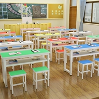 Mới Trung Quốc bảng điều khiển cao tầng đồ nội thất văn phòng dải bàn hình chữ nhật bàn đơn giản bàn nhỏ viết bàn trẻ em đôi - Nội thất giảng dạy tại trường ban ghe hoc sinh