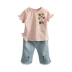 Baby Set 2019 Summer New Girls Children Wear Children thêu T-shirt Jeans tz-4386 - Quần jean shop trẻ em Quần jean