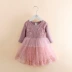 Váy ren bé 2019 mùa thu mới cho bé gái Quần áo trẻ em Váy giả hai mảnh qz-4465 - Váy váy trẻ em 11 tuổi Váy