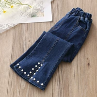 Quần jeans bé gái 2019 xuân mới quần áo trẻ em trẻ em quần dài hoang dã kz-a931 quần bé trai nhung dày