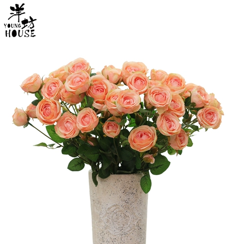 Yangfang Gao Simulation Rose Fake Flower Room Pulte Room Стол Стол Стол Стол Стол Успокачивание Домашнее Цветочное Ювелирное искусство Цветочное искусство