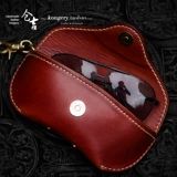 Защитный амулет, кожаные ретро солнцезащитные очки ручной работы из грецкого ореха, DIY, из натуральной кожи