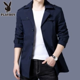 Playboy, демисезонная тонкая куртка, длинный трендовый жакет, плащ, в корейском стиле, средней длины