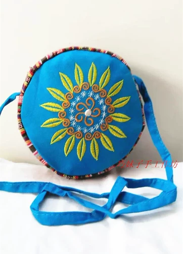 Этническая сумка через плечо из провинции Юньнань, этнический стиль, с вышивкой