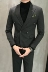 Suit nam sọc phiên bản Hàn Quốc của Slim thanh niên giản dị đẹp trai xu hướng kinh doanh trang phục phù hợp với phong cách Anh - Suit phù hợp quần nam Suit phù hợp