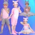 Ngày tết, Chuột nhỏ, Trang phục, Biểu diễn múa mèo và Chuột của trẻ em, Mèo xám của trẻ em, Trang phục biểu diễn ban đêm váy công chúa mầm non Trang phục