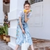 Pre-sale Suluo Bướm Thời Trang Gió Quốc Gia Thêu Váy Nữ Mùa Hè 2018 Dây Đeo Mới Denim Jumpsuit