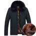 Đặc biệt cung cấp giải phóng mặt bằng áo khoác trung niên mùa đông cộng với nhung dày trang phục cha đệm bông trung niên lỏng lẻo áo khoác lông nam - Áo khoác