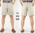 Mùa hè ăn mặc trung niên phù hợp với quần short nam năm quần cộng với phân bón XL bông quần âu cao eo lỏng quần phối đồ nam đẹp Cực lớn
