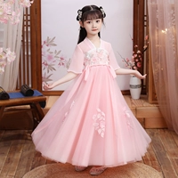 Летняя одежда, ханьфу, детское платье, юбка, коллекция 2023, китайский стиль