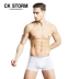 CK STORM Đồ lót nam Lycra Cotton Side Open Solid Color Mid-up Boxer 2 Hộp quà tặng CK60502 - Bộ quà tặng