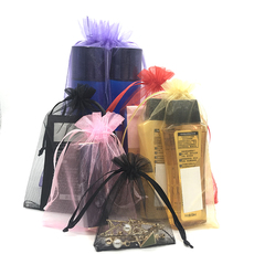 Марлевый мешок 网纱袋抽绳束口袋饰品袋护肤小样试用装包装纱袋礼品袋喜糖袋多色