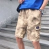 Dụng cụ quần short nam mùa hè Harajuku xu hướng đường phố ngụy trang hoang dã lỏng năm-quần tide thương hiệu phong cách Mỹ quần Yu Wenle quần dài thể thao nam Quần làm việc