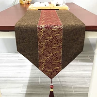Новый китайский стиль zen столовый флаг чай сиденье махогарское столовое столовое столочное столик для телевизионного шкафа ткани китайский ветровой хлопок и льняный флаг чайная скатерть