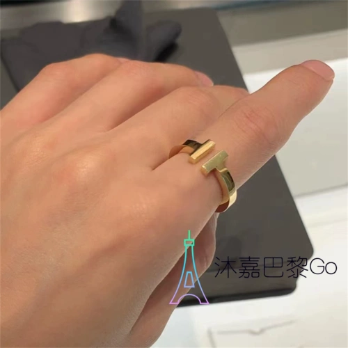 Tiffany, классическое золотое обручальное кольцо для влюбленных, 18 карат, розовое золото