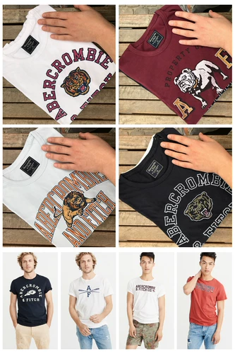 Abercrombie Fitch American AF Мужчина -летние новые хлопковые оленя круглое щика