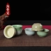 Long Tuyền Celadon Master Cup Cốc gốm đơn Cốc trà Kung Fu Bộ trà đá nứt bát trà Ge Kiln