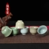 Long Tuyền Celadon Master Cup Cốc gốm đơn Cốc trà Kung Fu Bộ trà đá nứt bát trà Ge Kiln bình trà cổ Trà sứ