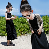 Летняя летняя одежда, хлопковая длинная юбка, детское пляжное платье, коллекция 2021, в корейском стиле, подходит для подростков, в западном стиле