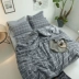 Một gia đình bốn bông rửa khăn trải giường kẻ sọc quilt Ichiban kiểu Nhật ký túc xá 1.8m nguồn cung cấp đơn giản - Bộ đồ giường bốn mảnh Bộ đồ giường bốn mảnh