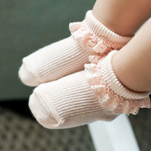 Детские летние хлопковые нескользящие носки для принцессы для раннего возраста