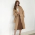 Áo khoác lông cừu Hepburn nữ dài buông dài 2018 mới thu đông 2014 phiên bản Hàn Quốc của áo khoác lông nữ hai mặt