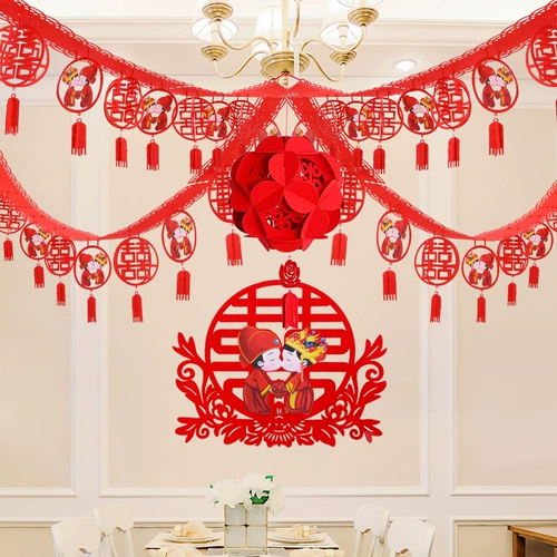 Свадебный ритуал Lahua Свадебная комната Фон настенный украшение