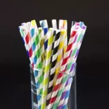 Цветная бумага соломинка одноразовая экологическая бумага творческая банка банкет