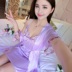 Bộ đồ ngủ dành cho nữ mùa hè Ice Silk Set tay áo ngắn hai mảnh Quần lửng ngủ gợi cảm Hàn Quốc Dịch vụ nhà tươi mát dành cho người lớn váy mặc ở nhà Đêm đầm