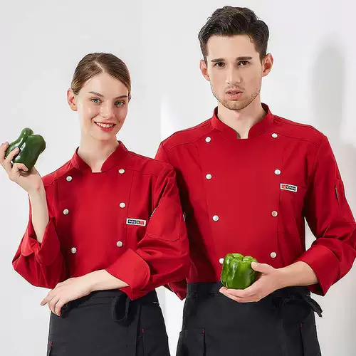 Шеф -повара Рабочая одежда мужская водонепроницаемая и нежимазаточная осенняя и зимняя гостиница кухня отель Западный ресторан