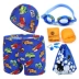 Trẻ em bé sơ sinh khô nhanh bơi lội bơi kính bơi mũ phù hợp với trẻ em cậu bé lớn dễ thương thời trang đồ bơi